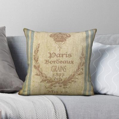 Hallo Faux Grain Sack Quadratische Kissenhülle Polyester Leinen Samt Bedruckt Reißverschluss Dekor Zimmerkissenbezug 45x45