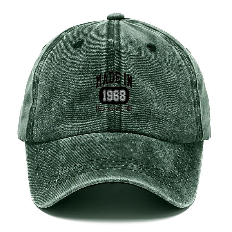 Customize 1968 Vintage Washed Cotton Baseball Cap Adjustable Distressed Trucker Hat for Men Women Retro Classic Hats Cotton Cap