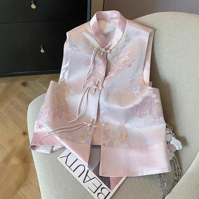 Short Vest Ancient Rhyme Thin Fashion Versatile Top Foreign Style Vest Shirt