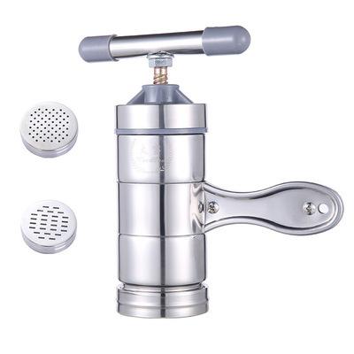 Stainless Steel Manual Noodles Maker Portable Pasta Maker Noodle Making Press Machine Spaghetti Making Tools with 2/5 Noodle