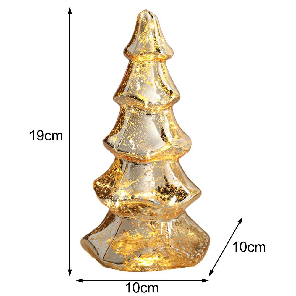 

Illuminated Glass Christmas Tree Tabletop Decoration for Festive Ambiance C
