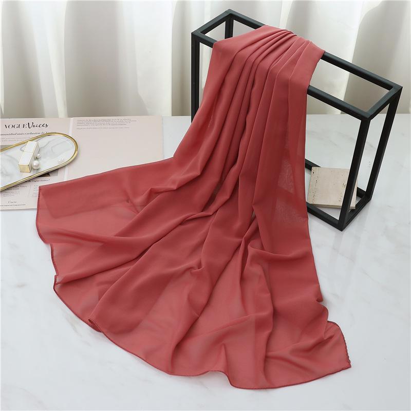 Rechteckiger Chiffon-Schal mit Perlenmuster: Vielseitiges Kopftuch und Schal für Damen.