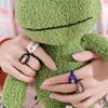 Light Luxury Finger Ring Delicate Open Rings Creative Zircon Round Rings  Party