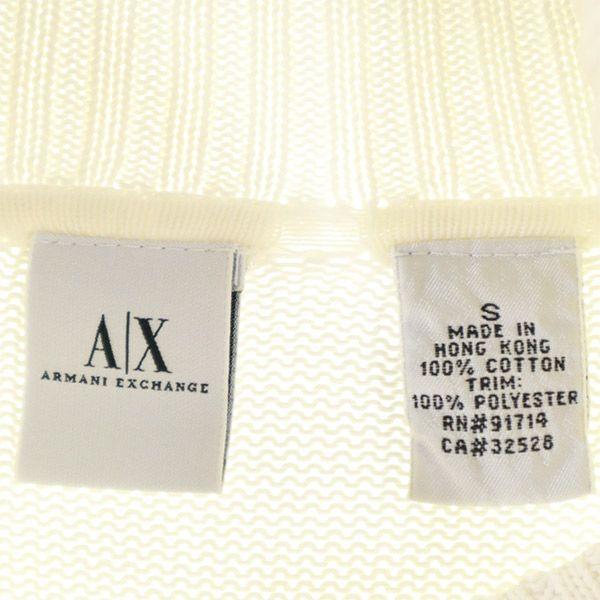 Armani Exchange 90s Old Cotton Knit Jacket S White Women Used