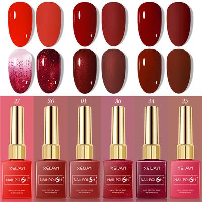 15ml Salon Professional Red UV/LED Curable Long-Lasting High Gloss Gel Nail Polish Kit