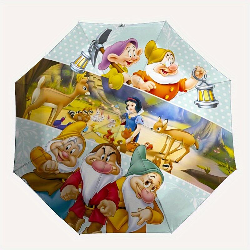 1pc Snow White,Seven Dwarfs Folding Umbrella,Compact Travel Umbrella with 8-Rib Design,Thickened And Reinforced Umbrella Frame yy250728017
