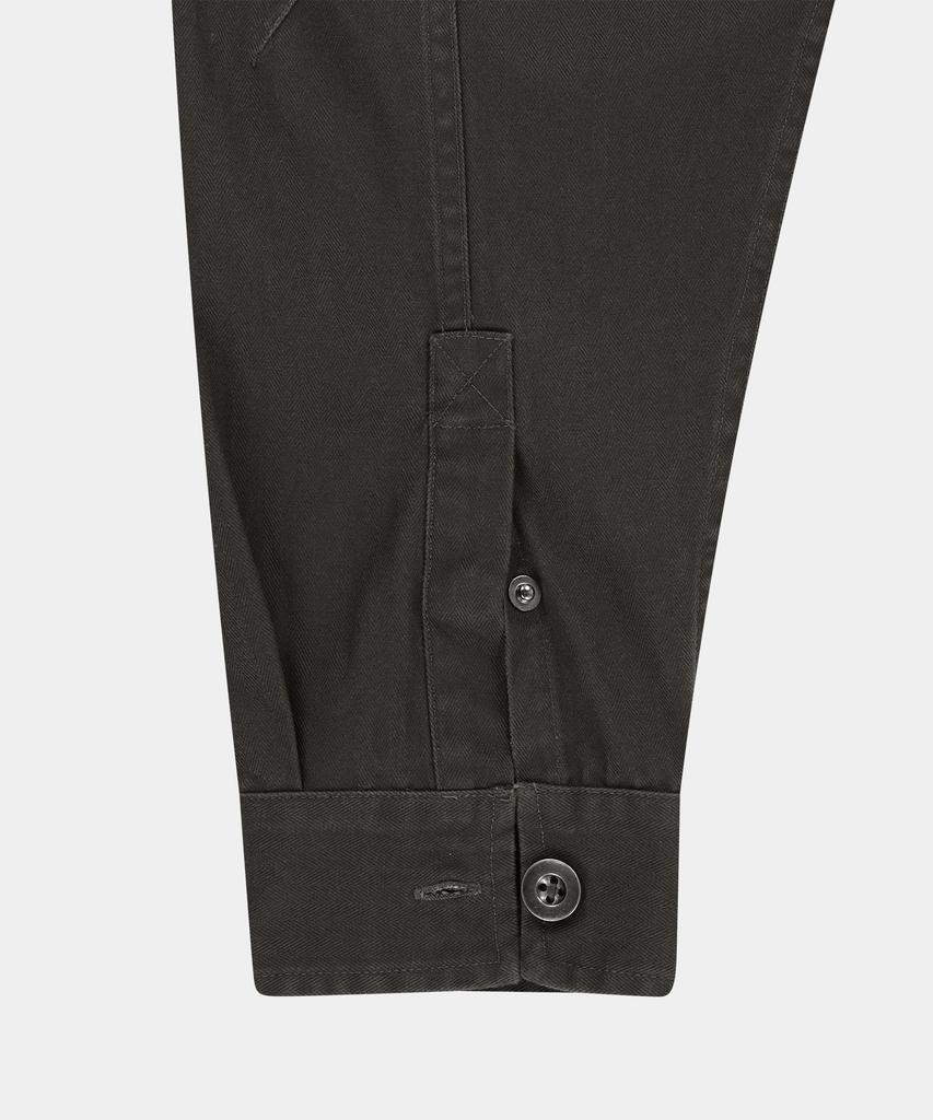 SLOWACID Washed Herringbone Shirt Jacket [Charcoal]