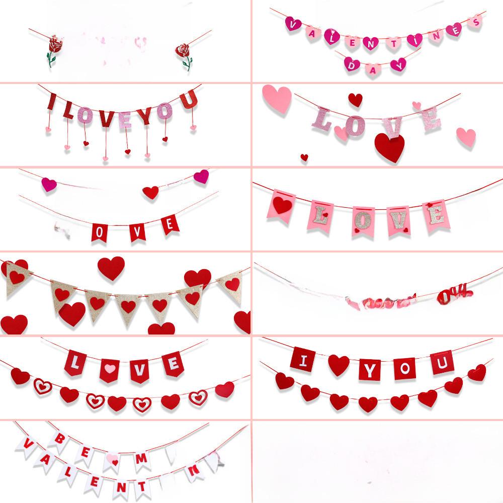 Love Adorable Felt Banners For Valentines Day Be My Valentine And You Be Mine Perfect For Romantic Atmosphere And Festive Decor