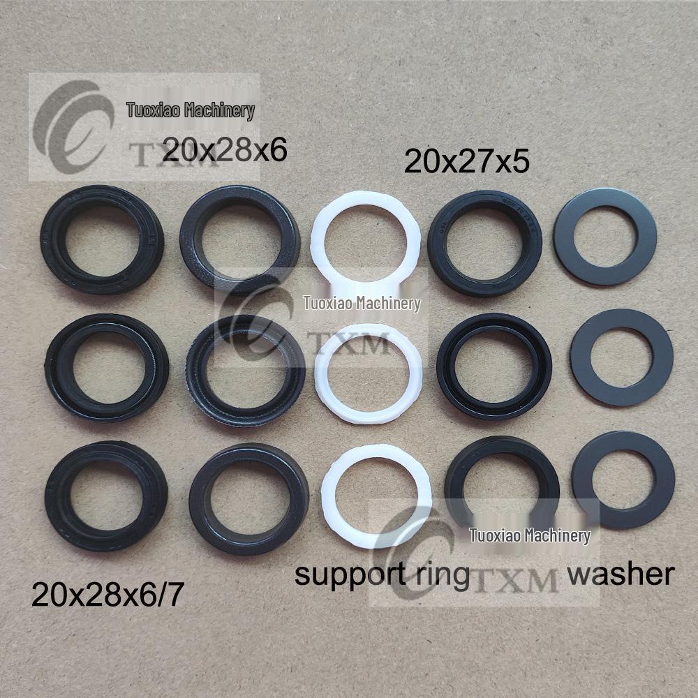Kit di sigillatura e riparazione per idropulitrice ad altissima pressione: Testa Pompa, Morsetto, Panno, Stantuffo in Gomma e Paraolio