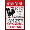 Funny Farm Metal Wall Art Vintage Chicken Sign Rustic Decor