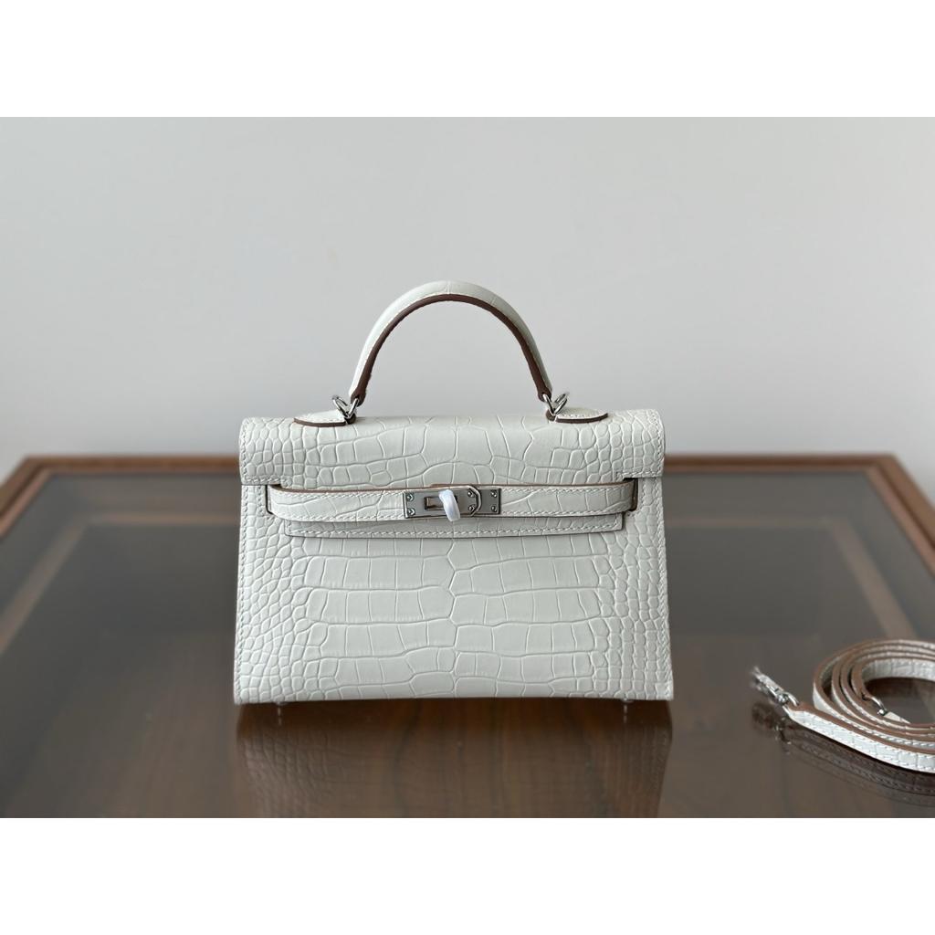 Kazilan 21cm Kelli Crocodile Pattern Handbag Bag Women's Fashion Versatile Mini Shoulder Messenger Women's Bag