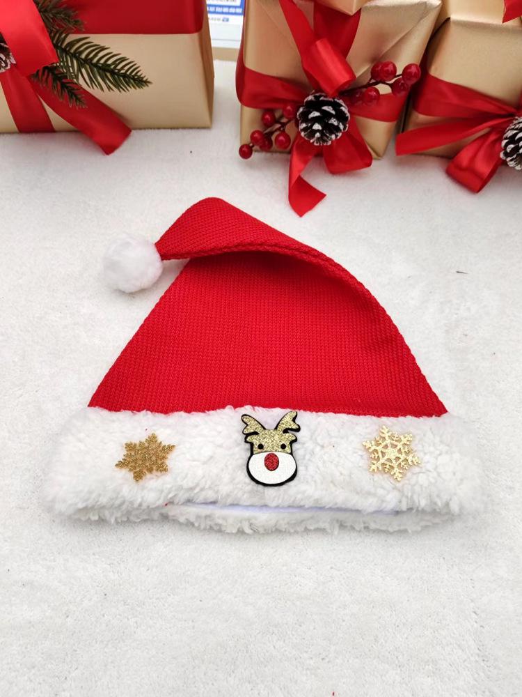 Plush Christmas Hat for Adults & Children - Perfect for Gifts & Holiday Decorations