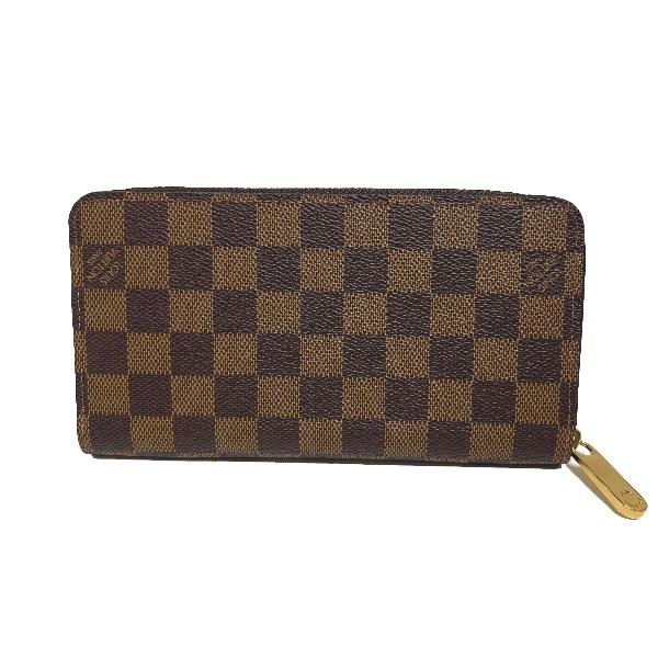 LOUIS VUITTON Zippy wallet N41661 Long Wallet purse Damier canvas Brown Used