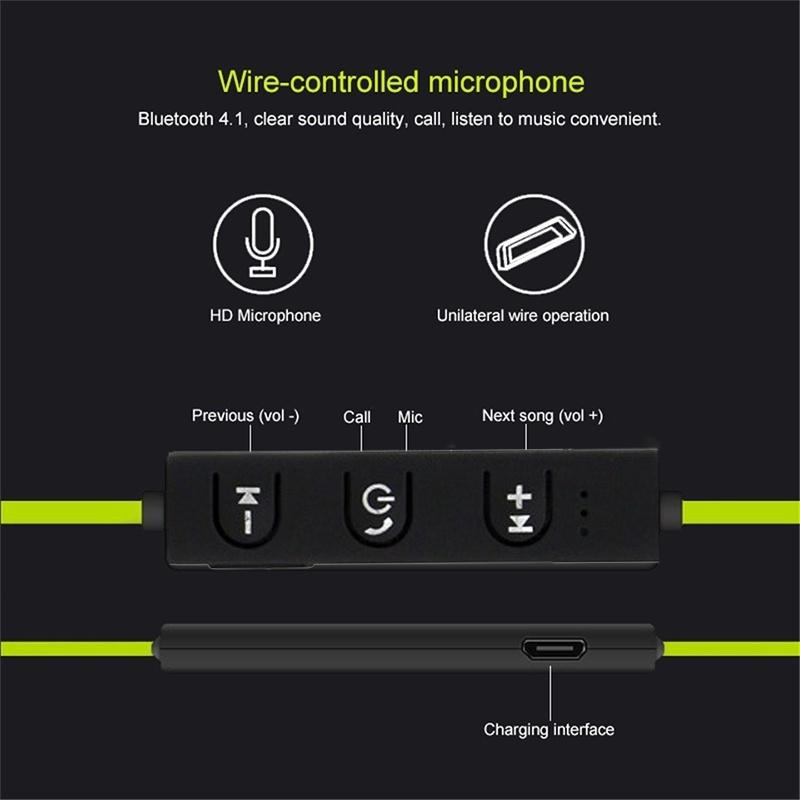 STTKGZD Wireless Bluetooth Headphones Stereo Hook Headset Music Sport Earphone Gaming Handsfree Earphone for All Smart Phones