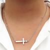 New Minimalist Pendant Women's Necklaces Cross Leaf Silver Color Knot Design Female Neck Jewelry Infinity Multilayers Collares
