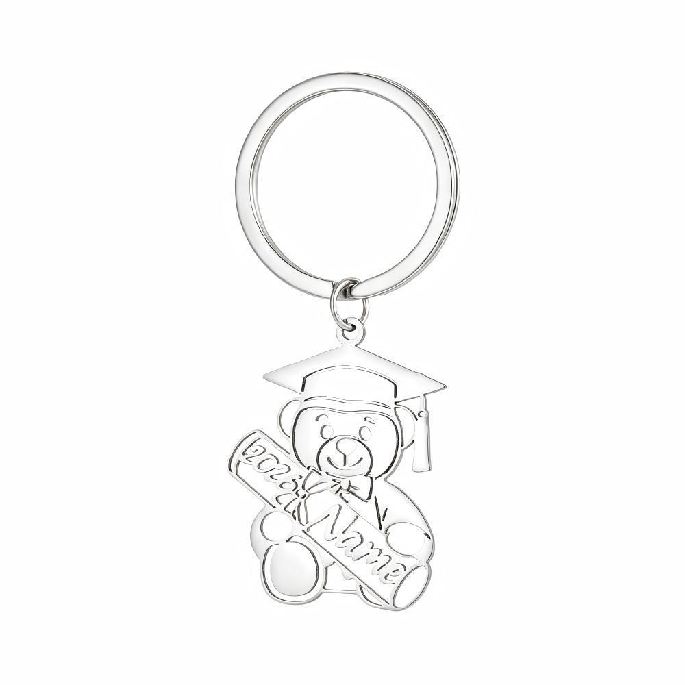 Custom Stainless Steel Graduation Cap Necklace with Laser-Engraved Pendant for Back-to-School Season
