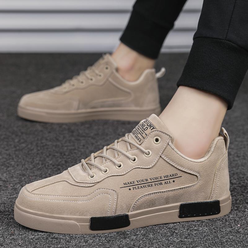 European station new casual low-top men's shoes trendy fashion personalized sports shoes versatile student breathable labor insurance board shoes