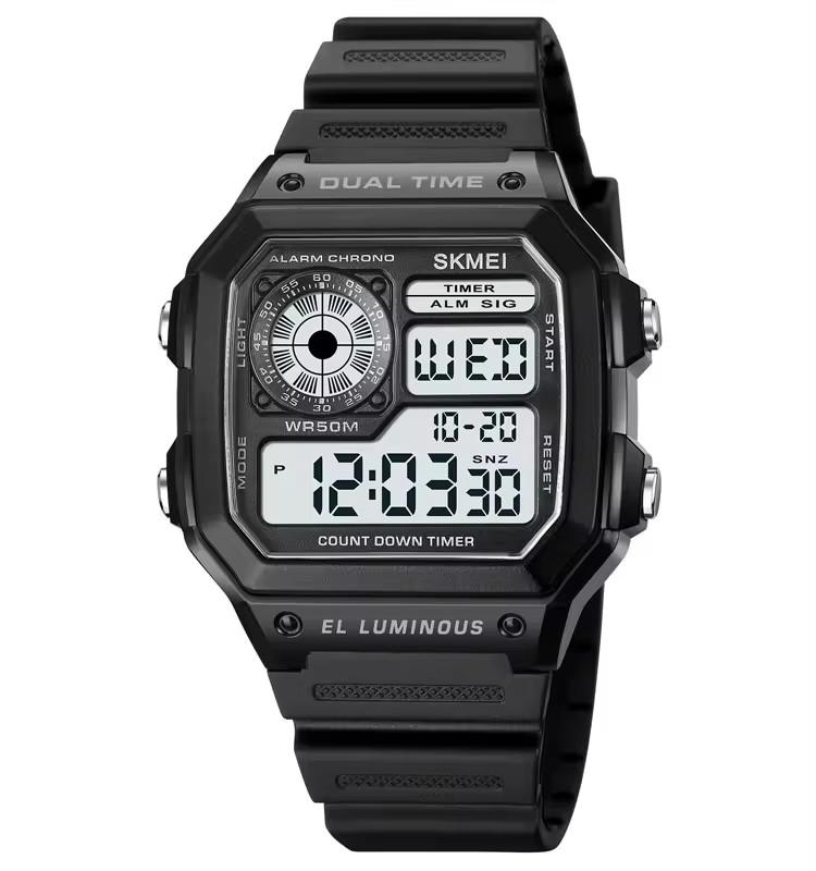 Skmei 1998 Sports Countdown Luminous Watches Fashion LED Light Digital Electronic Watch 5Bar Waterproof Classic Men Wristwatch skmei 1998