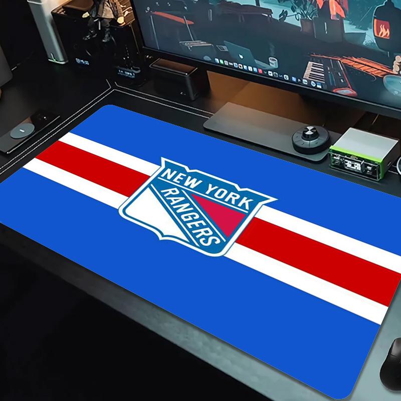 New York Rangers Logo Color Mouse Pad Large Gaming Table Cushion Non-slip Laptop Tablet Big Mousepad XXL Mat Mini PC Playmat With Lock edge