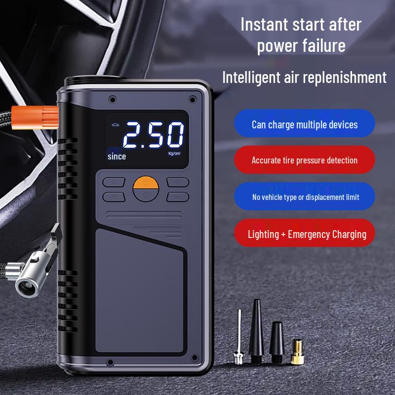 

Компактный пусковое устройство для автомобиля и внешний аккумулятор для экстренных случаев 1200A Jump Starter + Air Pump Combo чёрный