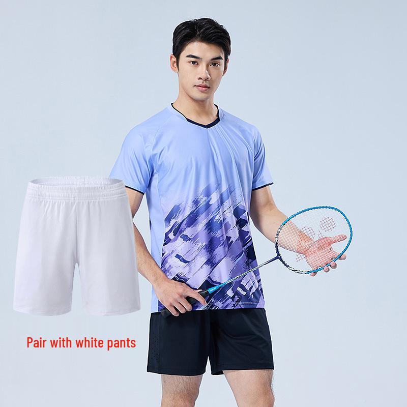 Quick-Dry Breathable Badminton & Volleyball Unisex Training Uniform Set with Printed Numbers