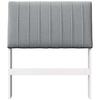 Upholstered Headboard Light Grey 75 cm Solid Pine Wood