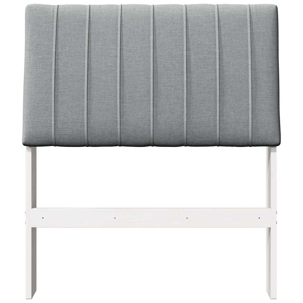 Upholstered Headboard Light Grey 75 cm Solid Pine Wood