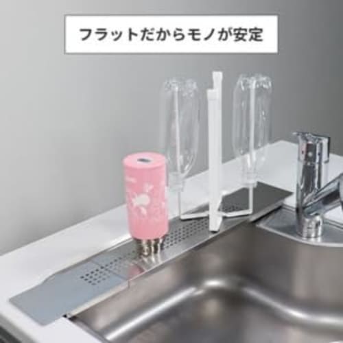 Key Production Over-the-Sink Dish Drainer, Extendable, Stainless Steel, Made In Tsubame-Sanjo, Vertical/Horizontal Use, Expands Work Surface, Drys PET