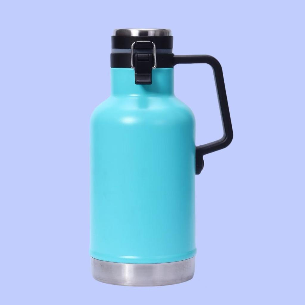 European and American style craft beer kettle, vacuum insulated kettle, outdoor travel and camping stainless steel kettle