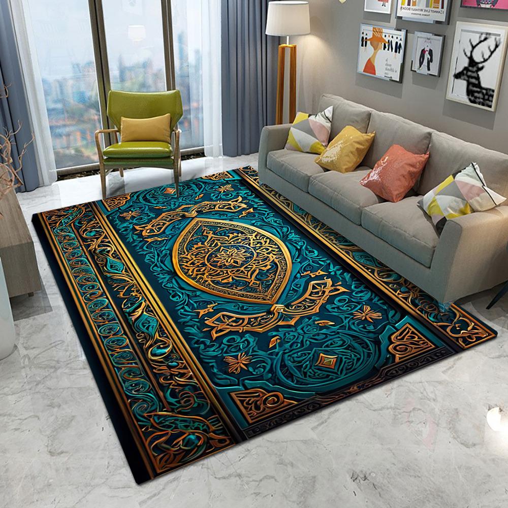 

Ковер в ретро европейском персидском стиле, ковер для гостиной, дивана, спальни, кабинета, кухни, придверный коврик, нескользящий, легкая роскошь, домашний декор 50x80cm