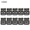 10pcs Black Rope Clamp Cord Lock Stopper Plastic Square Spring Buckle  for Lanyard Chest Tag