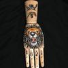 Wooden Hand Model, 2 PCS, 12 Inches Left and Right Hand Art Mannequin Figure with for Hand Jewelry Display, Decoration, Sketching, by GNIEMCKIN.