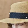 Maxza Pearl Mesh Ribbon Wire Raffia Boater Hat Ze07am004na