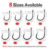 10PCS/Bag 4X Strong Live Bait Hook 3/0 - 11/0 Heavy Duty Saltwater Single Jig Fishhook for Deep Sea Boat Fishing