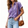 Women's Short Sleeve Cardigan with Pockets for Casual Daily Wear