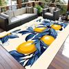 Luxury Crystal Velvet Lemon Floral Non Slip Chair Mat Polyester Home Decor Rug for Living Room Bedroom Large Size
