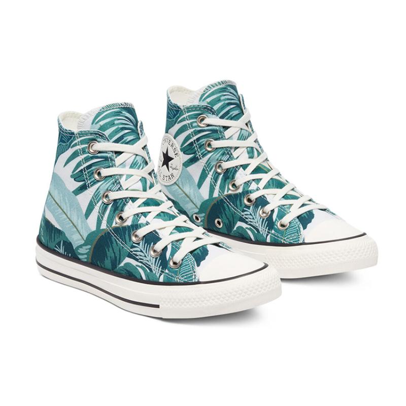 Converse Chuck Taylor All Star Hi Casual Colorful High-Top Canvas Shoes Unisex White and Green
