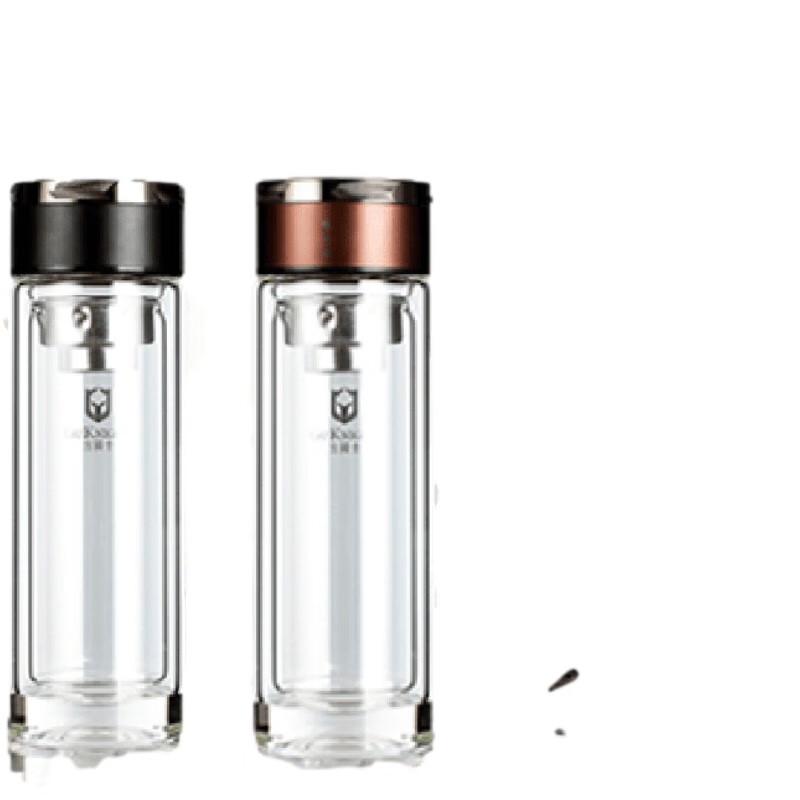 Louis Fiss GQS-3003 Double-Wall Glass Tea Infuser Bottle