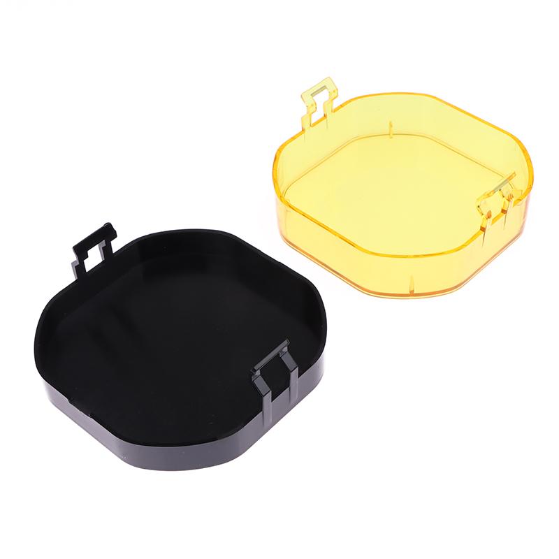 Led Work Light Cover Cube Cover Dustproof Yellow Black Lens Protection Cover For 40W Pods Fog Driving Lamp