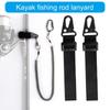 1pc/2pcs Tie Belt Wrap Straps Fishing Casting Rods Holder Belt Metal Buckles Straps Fishing Poles Tether with Lanyard