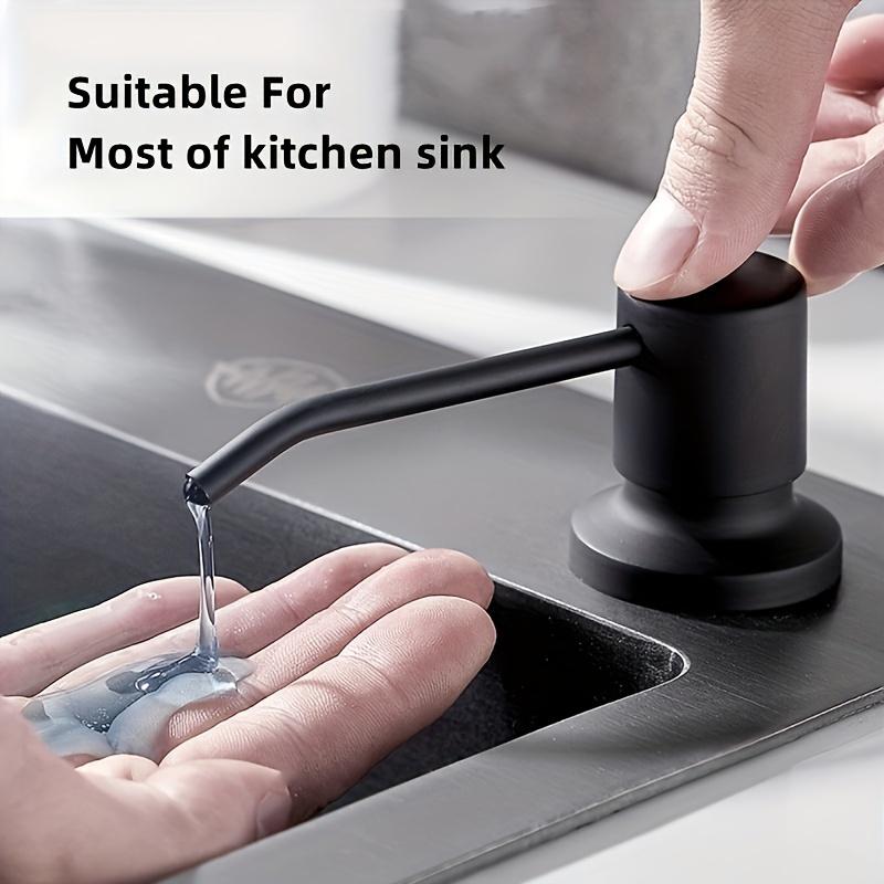 Kitchen Sink Liquid Pump Head Stainless Dish Soap Dispenser with Extension Tube for DishClean & Hand Sanitizer Bathroom Accessor
