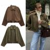 Giacche Bomber Scamosciate Capispalla Oversize Donna Streetwear Zip Cappotti da Donna Giubbotti Varsity Imbottiti