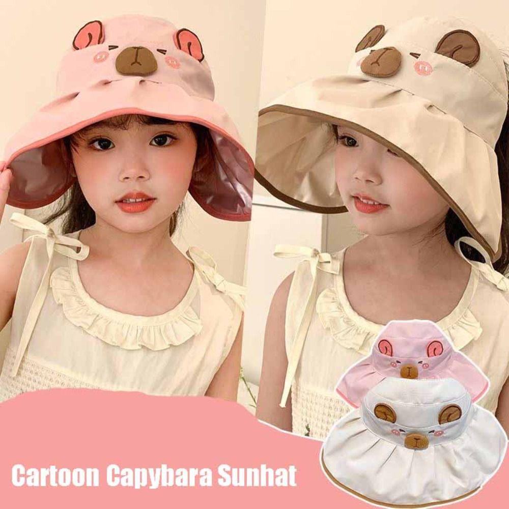 

Korean Style Summer Kid Sunhat Quick-dry Children s Empty Top Cap Girls рожевий