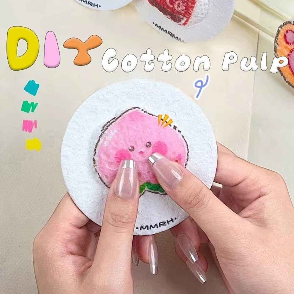 10Pcs Educational Toys Foam Texture Painting Paper Puffy Texture 3D Round Board Paper  Kids Toy