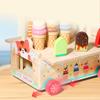 Children's simulated ice cream multi-functional ice cream creative store exercises baby hand-eye coordination wooden toy