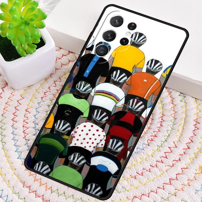 Mountainbike Wielrennen kunst Siliconen Telefoonhoesje Voor Samsung Galaxy note 10 pro S26 S25 S24 S23 S22 S21 Plus S25Ultra Capa Cover