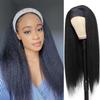 European & American Long Curly Wig with Straight Bangs - Synthetic Fiber