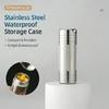 Portable Waterproof Medicine Box Case Holder Travel Pills Box Case Stainless Steels Pills Container Bottles Enduring