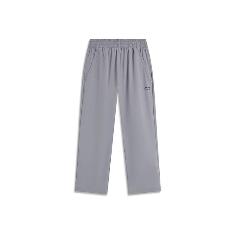 Li-Ning Solid Color Simple Fashion Quick-Dry Breathable Comfortable Straight-Leg Sports Pants Men bottoms AYKU589-3