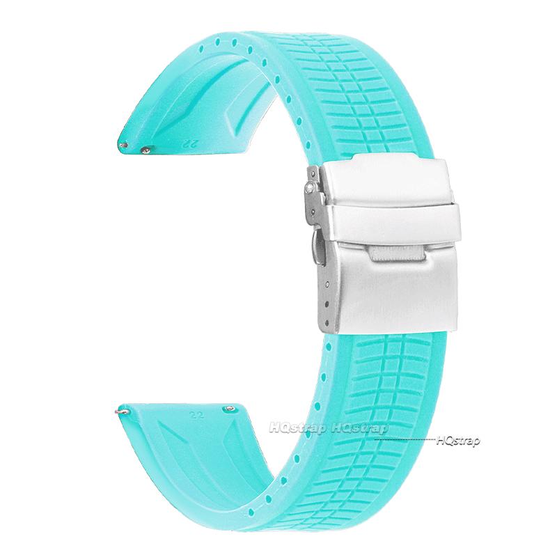 20mm 22mm 24mm Universal Soft Silicone Rubber Strap for Seiko Men Waterproof Watch Band Quick Release Bracelet for Rolex Bands